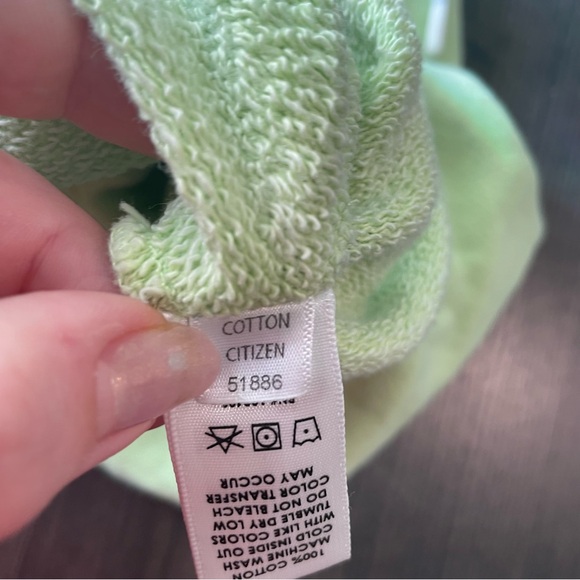 Cotton citizen cropped green half zip hoodie size Large 100% cotton - Picture 9 of 9